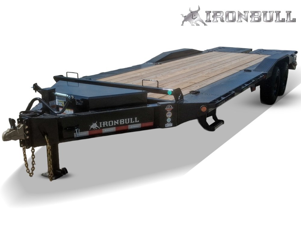 22' Iron Bull EHB Bumper Pull Equipment Trailer Mega Ramps - (2) 10,000 lb Axles
