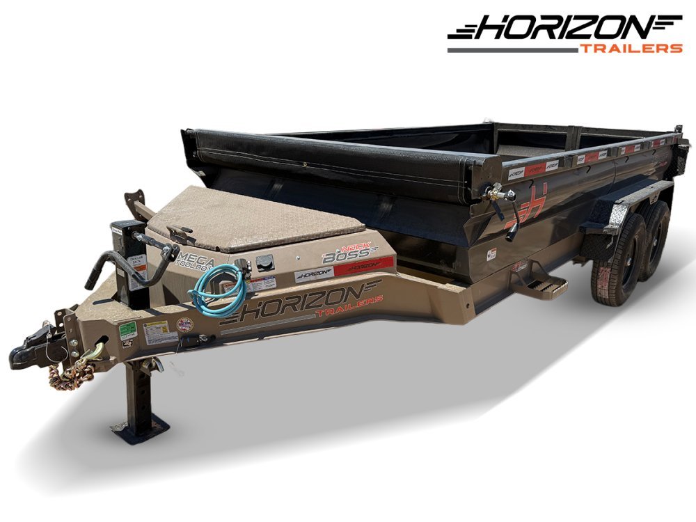 14' Horizon HZ7 Bumper Pull Dump Trailer 24" Side Walls - (2) 7K Axles