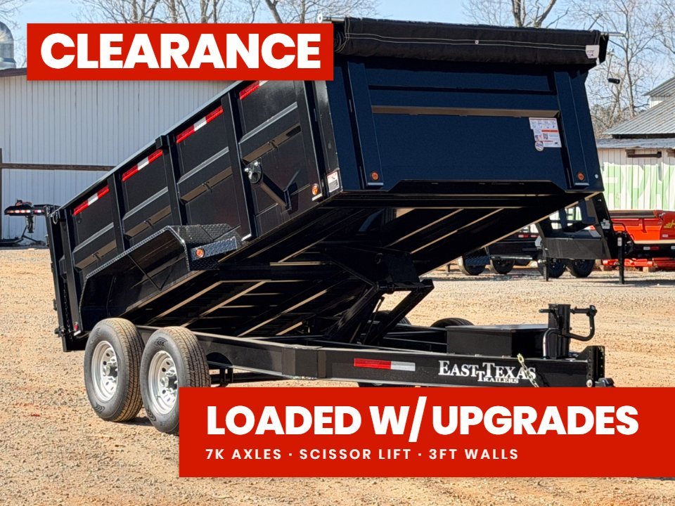 14' Bumper Pull Dump Trailer 36" Sides - 14k GVWR