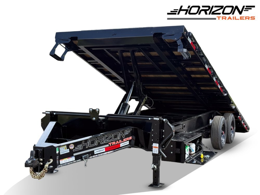 24' Horizon FFT Bumper Pull Full Deckover TIlt Trailer - (2) 10K Axles
