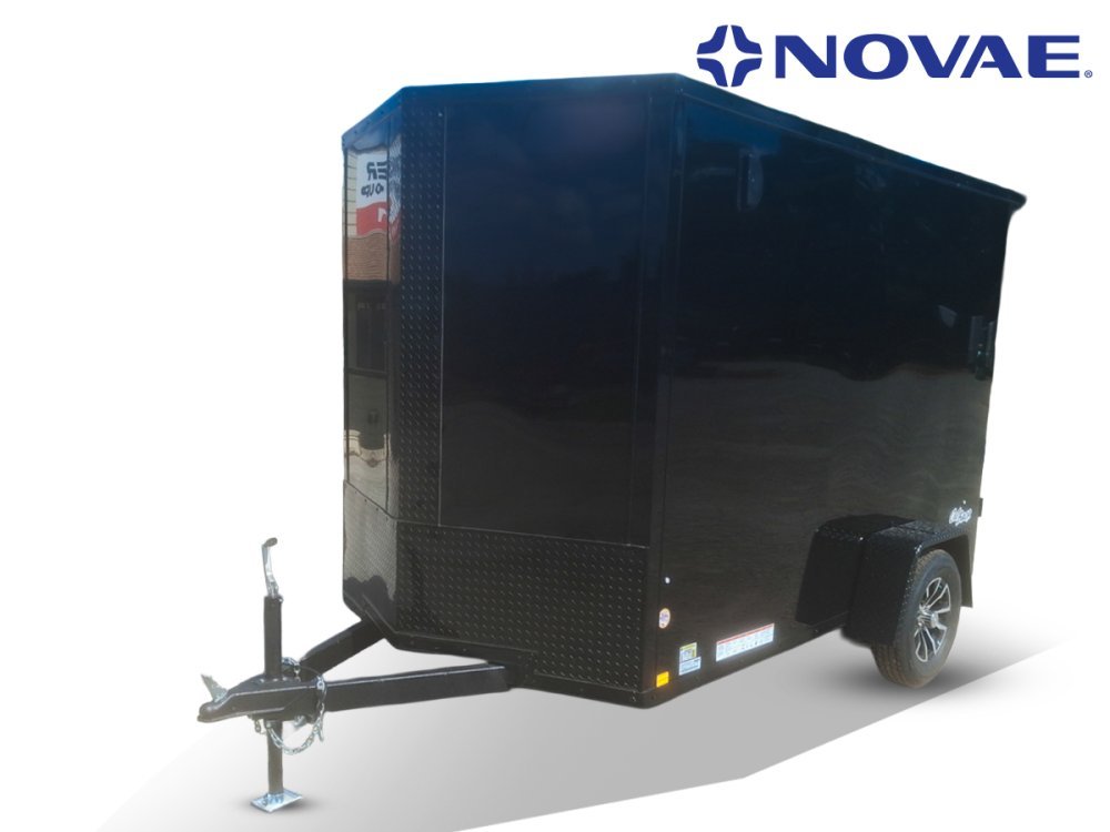6 x 10 DX 3K Flat Top V Nose Enclosed (1) - 3500 lb Axle
