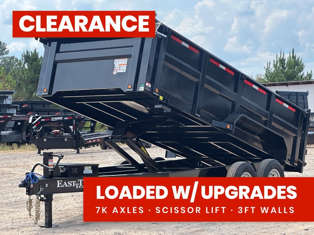 83"x16' Bumper Pull Dump Trailer 36" Sides - 14k GVWR