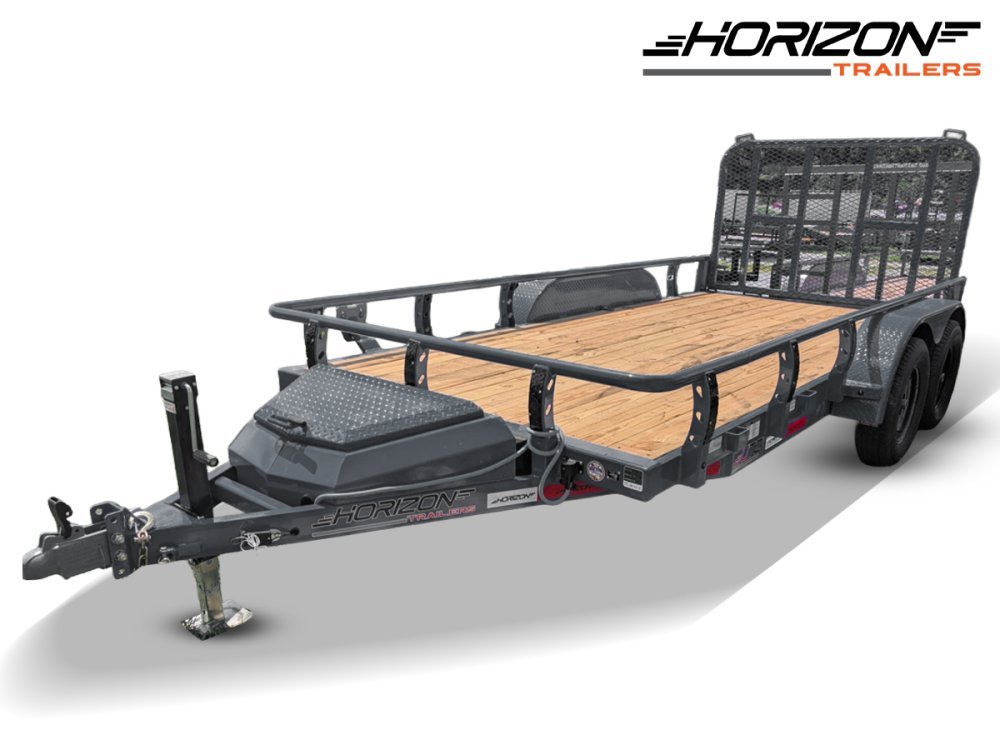 14' Horizon UTZ Bumper Pull Utility Trailer - (2) 3.5K Axles