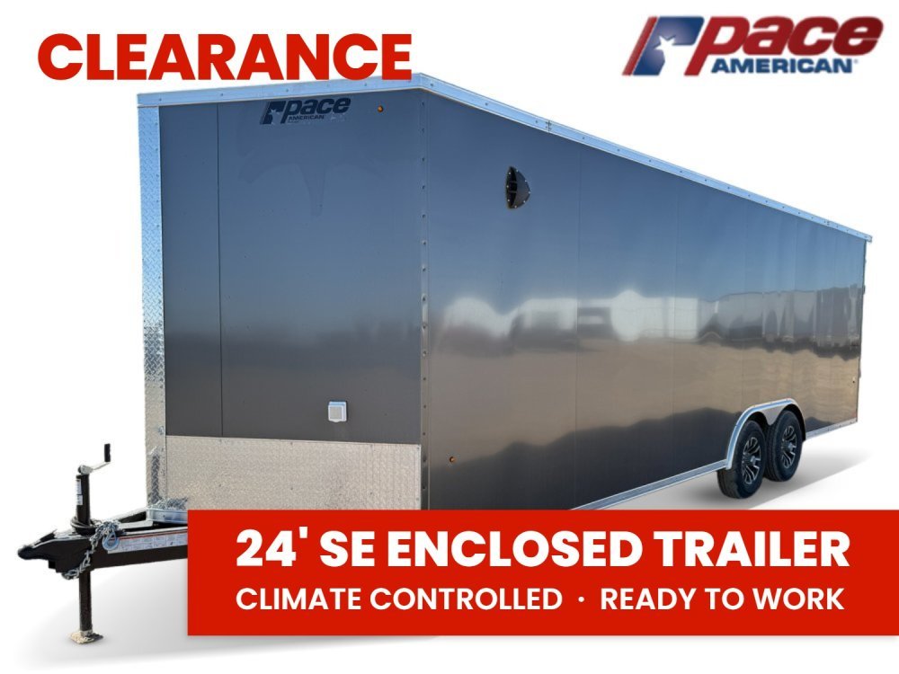 8.5 x 24 Journey SE Flat Top Sloped V Nose Car Hauler (2) 5200 lbs Axles