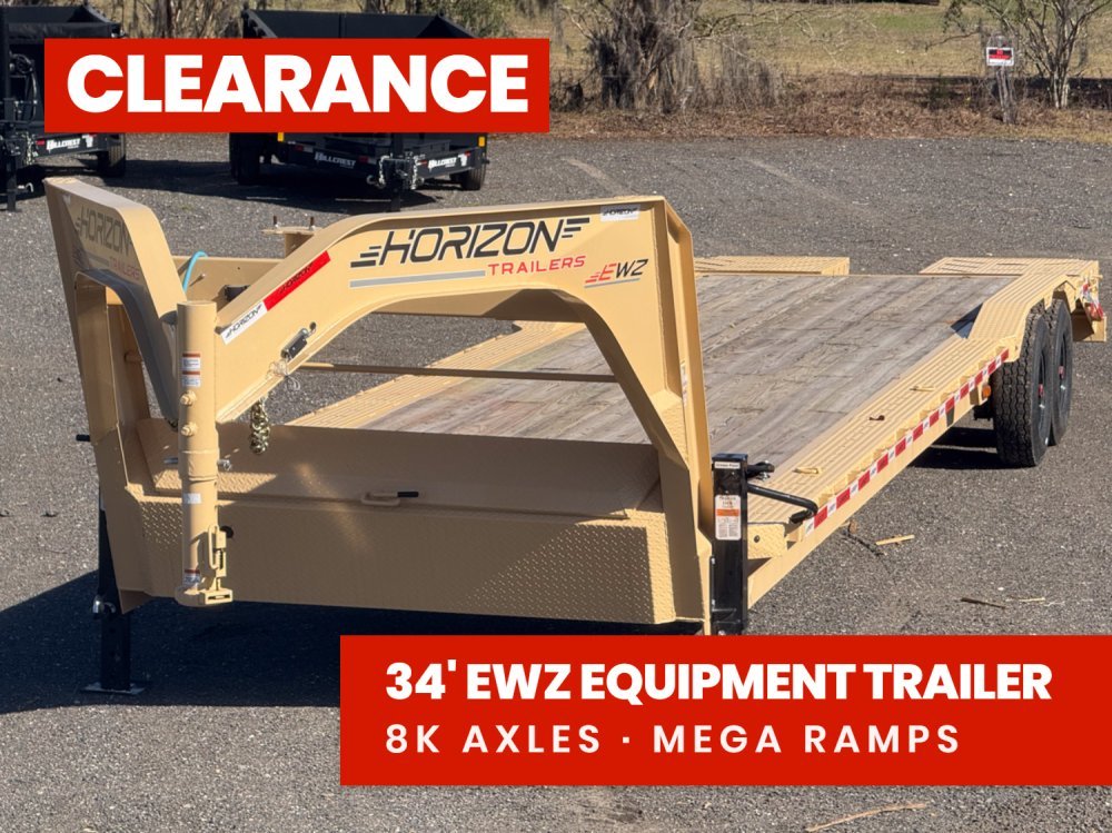 34' EWZ Gooseneck Equipment Hauler 8k Axles