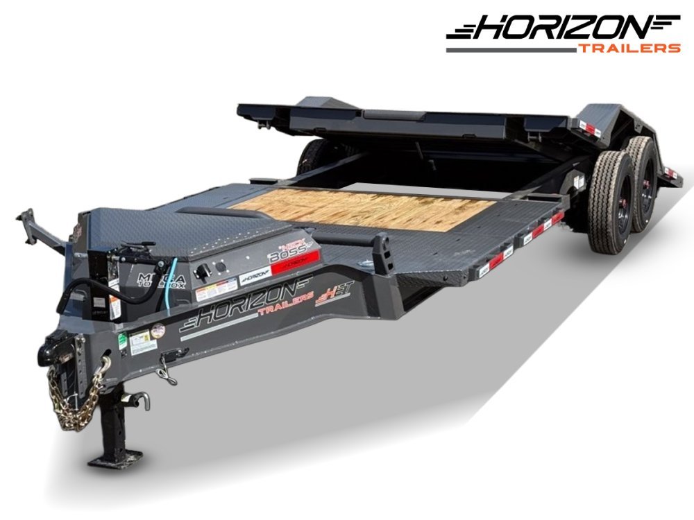 24' Horizon HET Bumper Pull Equipment Tilt Trailer Drive Over Fenders - (2) 10K Axles