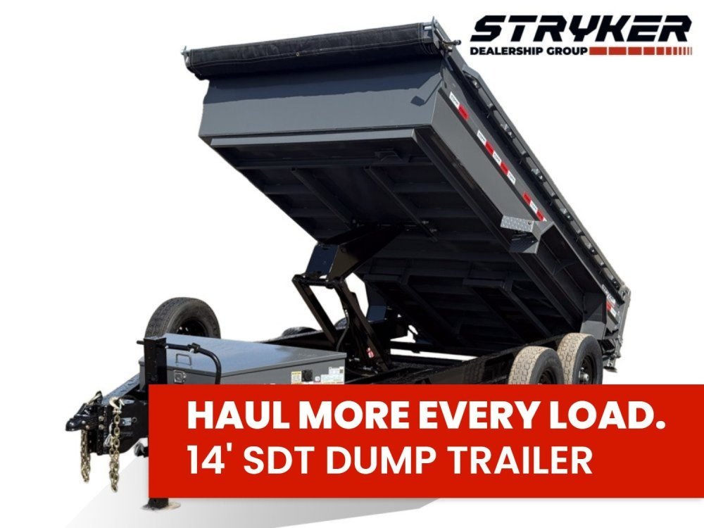 14' Stryker SDT Bumper Pull Dump Trailer 24" Side Walls - (2) 7k Axles