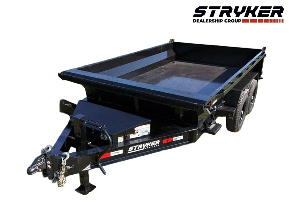 12' Stryker EDT Bumper Pull Dump Trailer 20" Side Walls - (2) 7k Axles