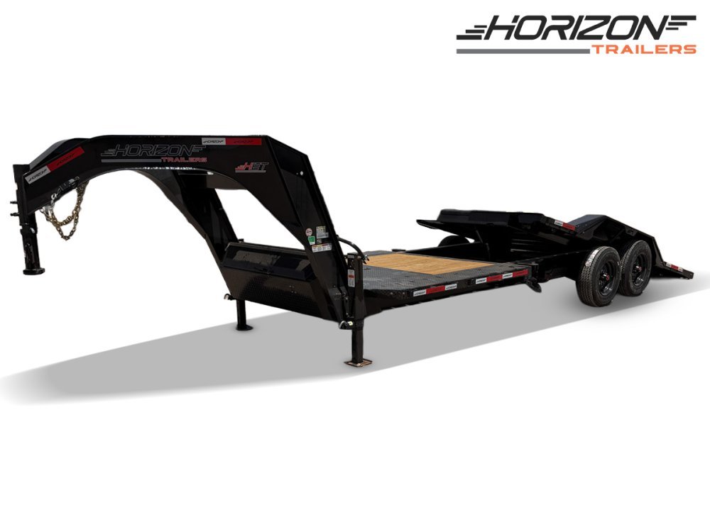 24' Horizon HET Gooseneck Equipment Tilt Trailer Drive Over Fenders - (2) 10K Axles
