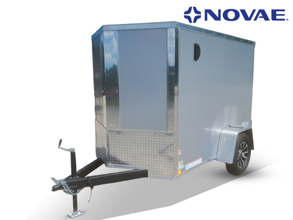 5 x 8 DX 3K Flat Top V Nose Enclosed (1) - 3500 lb Axle