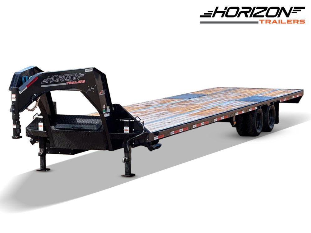 36' Horizon FHZ Gooseneck Dual Wheel Deckover Trailer Mega Ramps - (2) 10K Axles