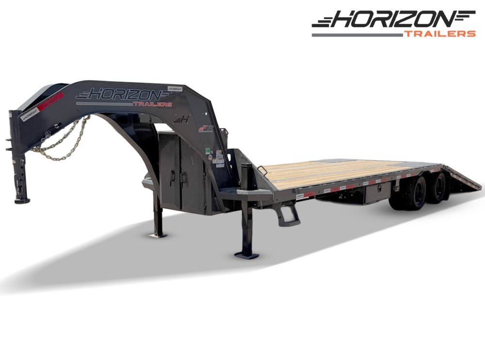 32' Horizon FYZ Gooseneck Hydraulic Dovetail Deckover Trailer - (2) 12K Axles
