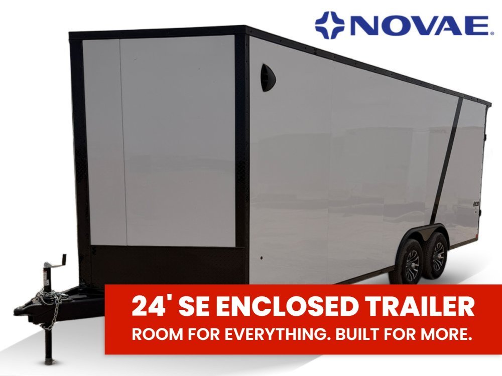 8.5 x 24 SE 10K Flat Top Sloped V Nose Car Hauler (2) 5000 lb Axles