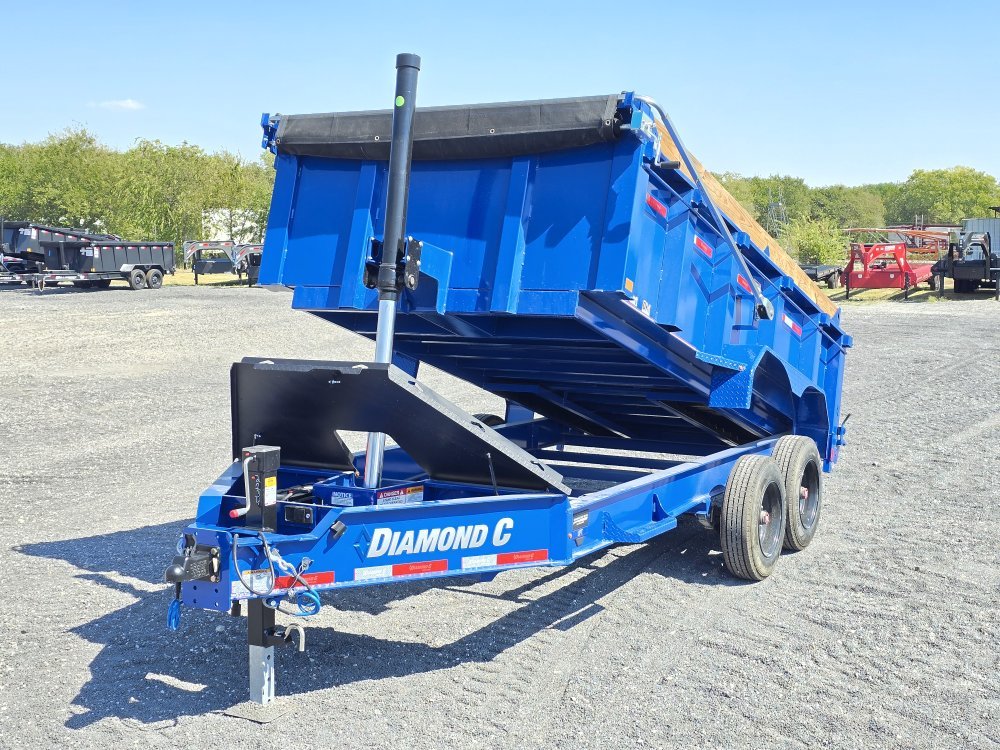 14' LPT BP Low Profile Dump Trailer - 8k Axles - Telescopic