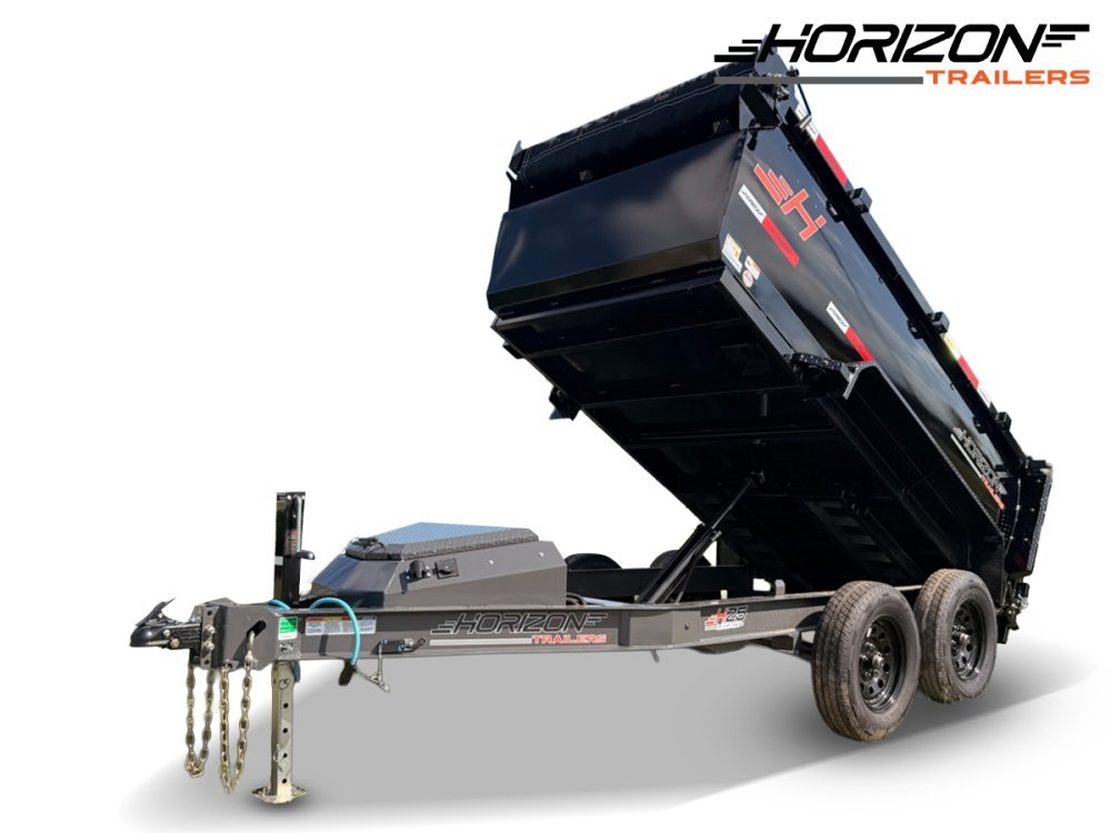 10' Horizon HZ5 Bumper Pull Dump Trailer 36" Side Walls - (2) 3.5K Axles
