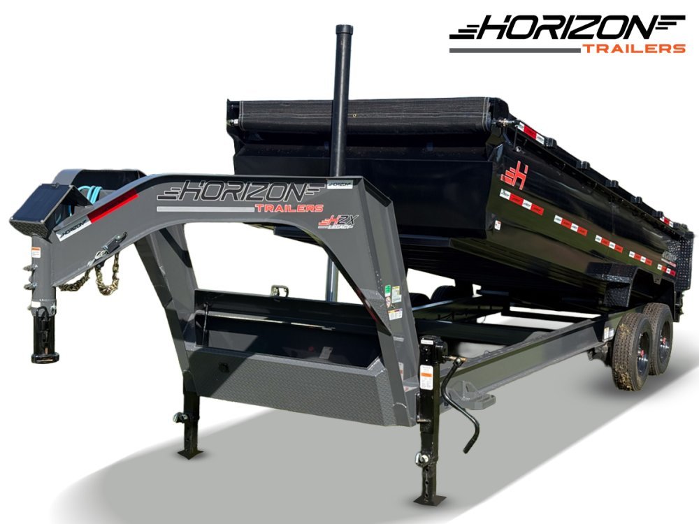 20' Horizon HZX Gooseneck Dump Trailer 36" Side Walls - (2) 10K Axles