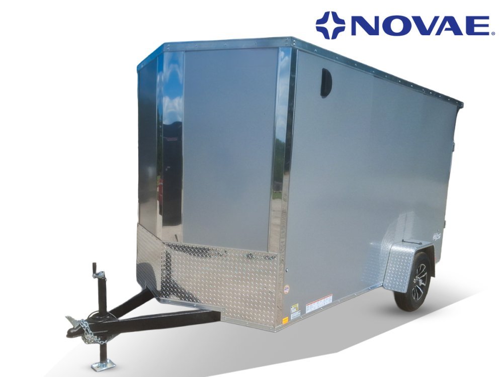 6 x 12 DX 3K Flat Top V Nose Enclosed (1) - 3500 lb Axle