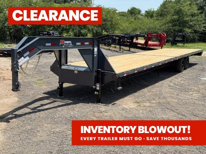 40' HD Hotshot (2) 10k Axles Straight Deck, DERATED Non-CDL 18 Ply Super Singles
