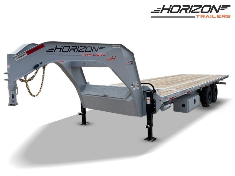 28' Horizon FTS Gooseneck Hydraulic Deckover Tilt Trailer - 10K Axles