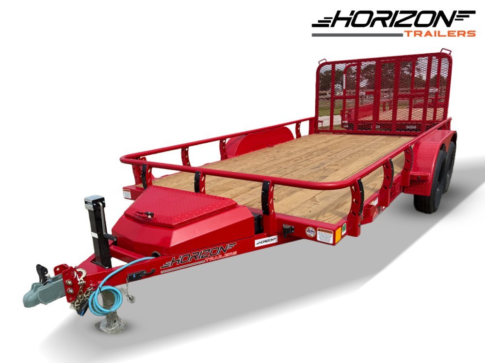 14' Horizon UTZ Bumper Pull Utility Trailer - (2) 3.5K Axles