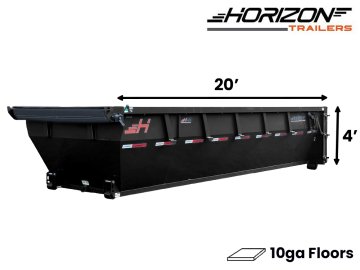 20' Horizon HDZ Roll Off Bin 4' Wall + Tarp