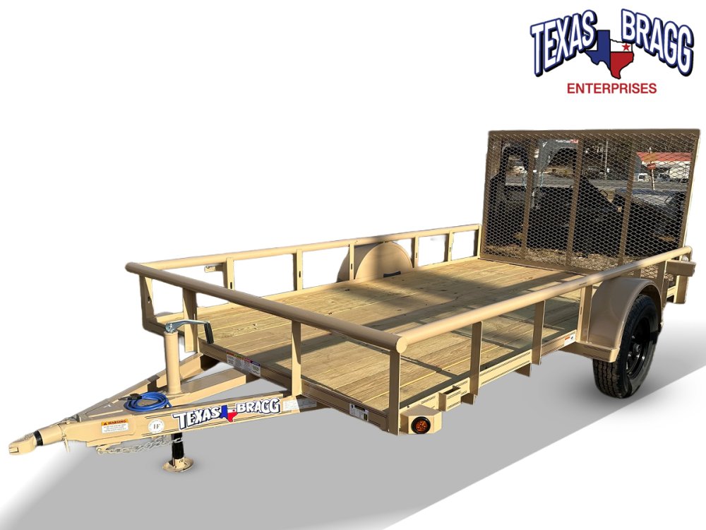 6 x 12 SA Pipe Top Utility Trailer Texas Bragg 3.5K