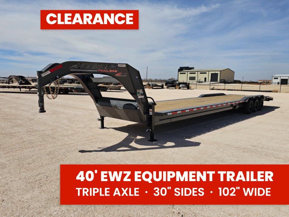 40' Horizon EWZ Gooseneck Equipment Trailer - (3) 7K Axles