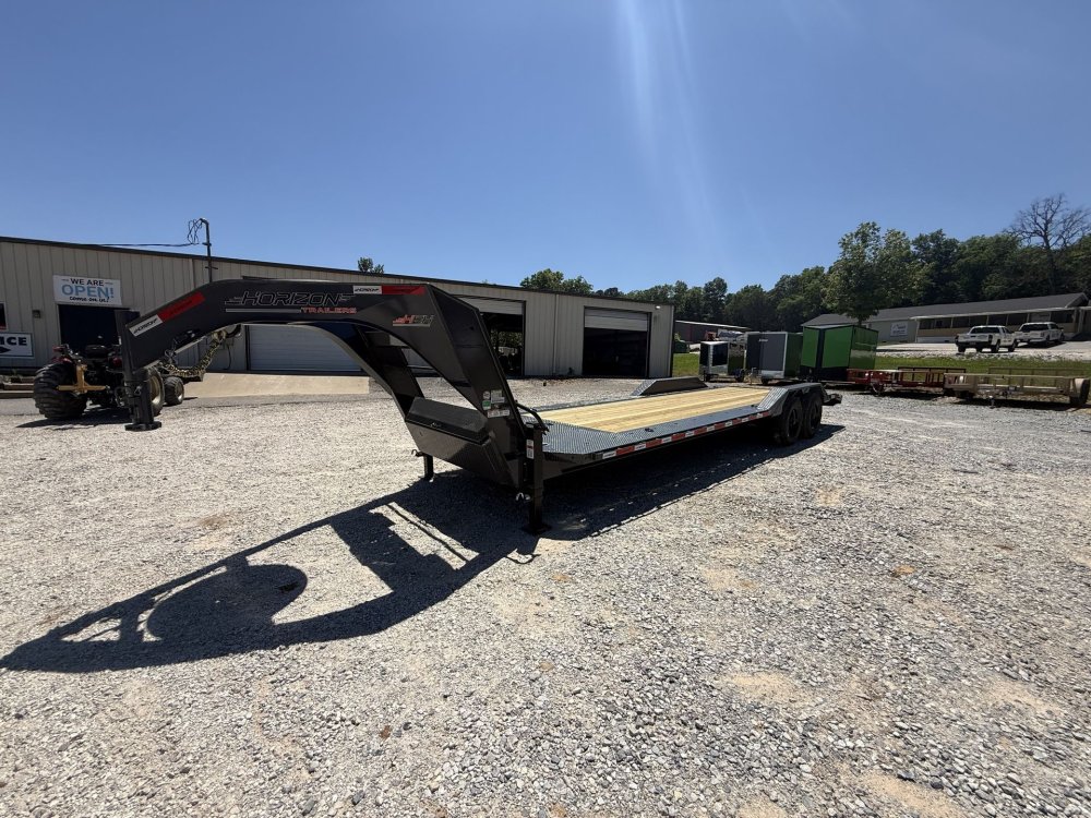 Horizon HEH 26' Drive Over Fender Gooseneck Equipment Trailer (23'+3') - (2) 10K Axles