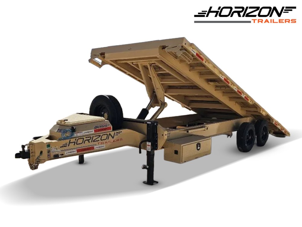 24' Horizon FFT Bumper Pull Full Deckover Tilt Trailer - (2) 10K Axles