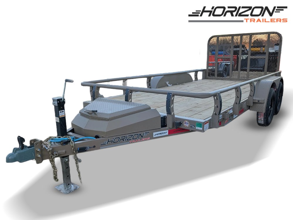 6.5' x 14' Horizon UTZ Bumper Pull Utility Trailer - (2) 3.5K Axles