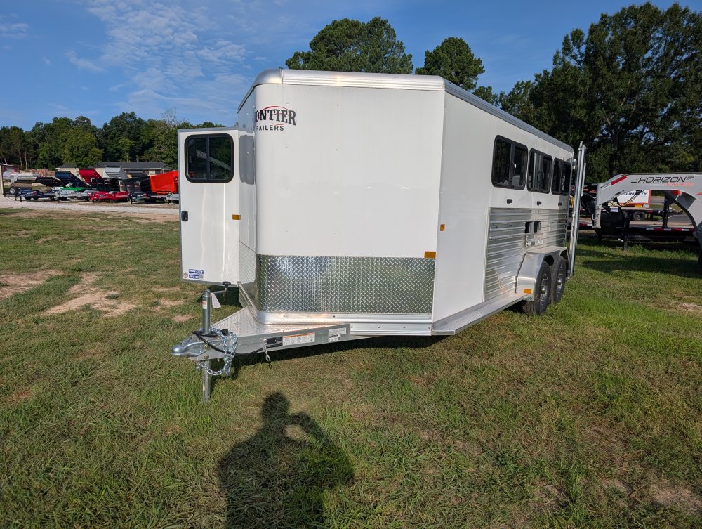 7' x 16' Stock Low Pro DDFW Bumper Pull Livestock Trailer - (2) 3.5k Axles