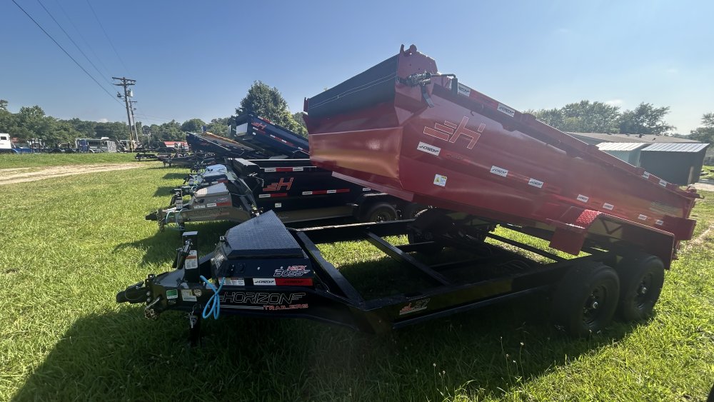 14' Horizon LZ7 Bumper Pull Dump Trailer 30" Side Walls - (2) 7K Axles