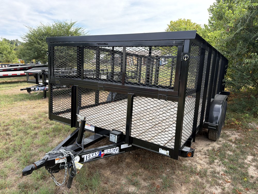 7 x 14 Landscape Tandem Axle Utility Trailer Texas Bragg 6.5k