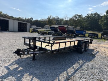 20'x7' TA Texas Bragg Big Pipe Equipment Utility Trailer with 8K Axles