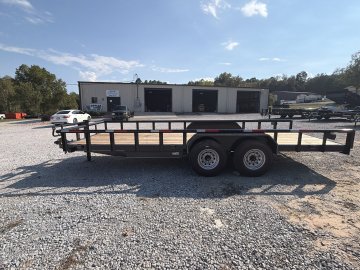 20'x7' TA Texas Bragg Big Pipe Equipment Utility Trailer with 8K Axles