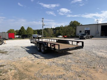 20'x7' TA Texas Bragg Big Pipe Equipment Utility Trailer with 8K Axles