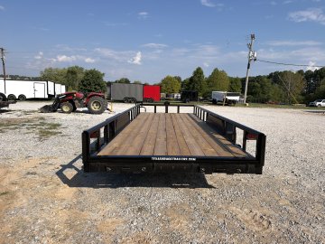 20'x7' TA Texas Bragg Big Pipe Equipment Utility Trailer with 8K Axles