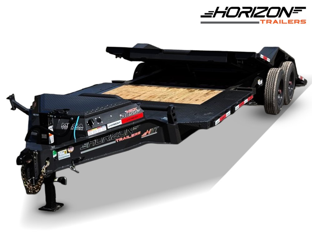 24' Horizon HET Bumper Pull Equipment Tilt Trailer Drive Over Fenders - (2) 10K Axles