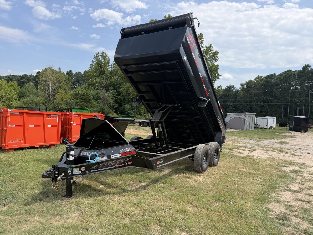 14' Horizon LZ7 Bumper Pull Dump Trailer 42" Side Walls - (2) 7K Axles