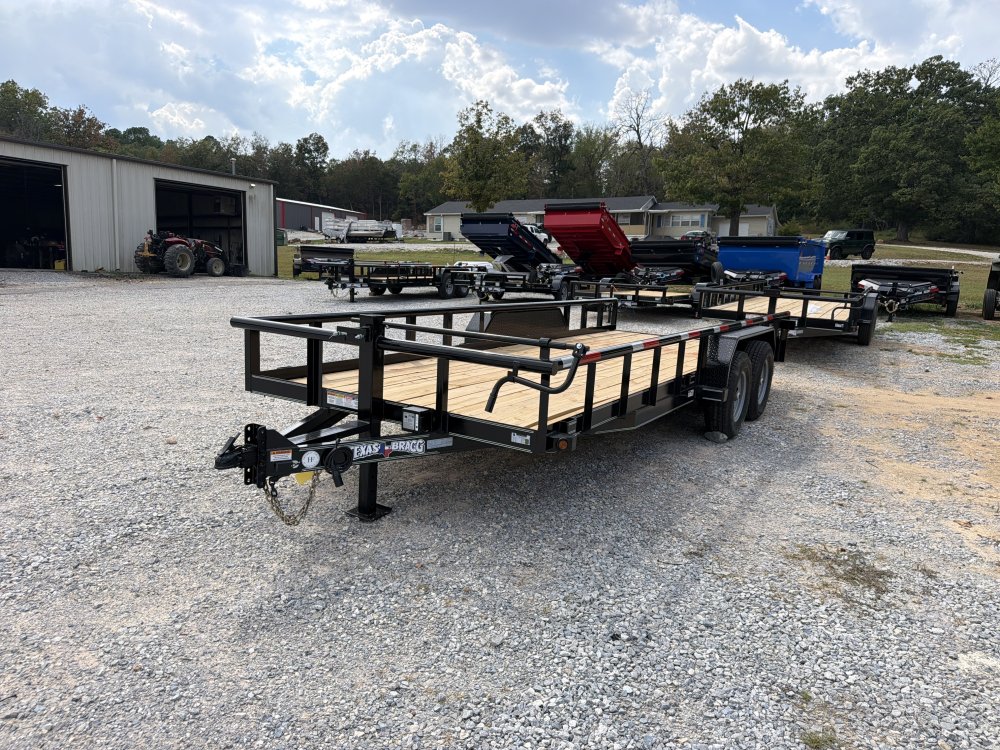 20'x7' TA Texas Bragg Big Pipe Equipment Utility Trailer