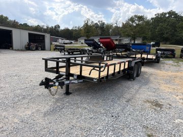 20'x7' TA Texas Bragg Big Pipe Equipment Utility Trailer