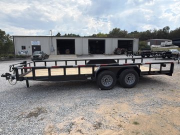 20'x7' TA Texas Bragg Big Pipe Equipment Utility Trailer