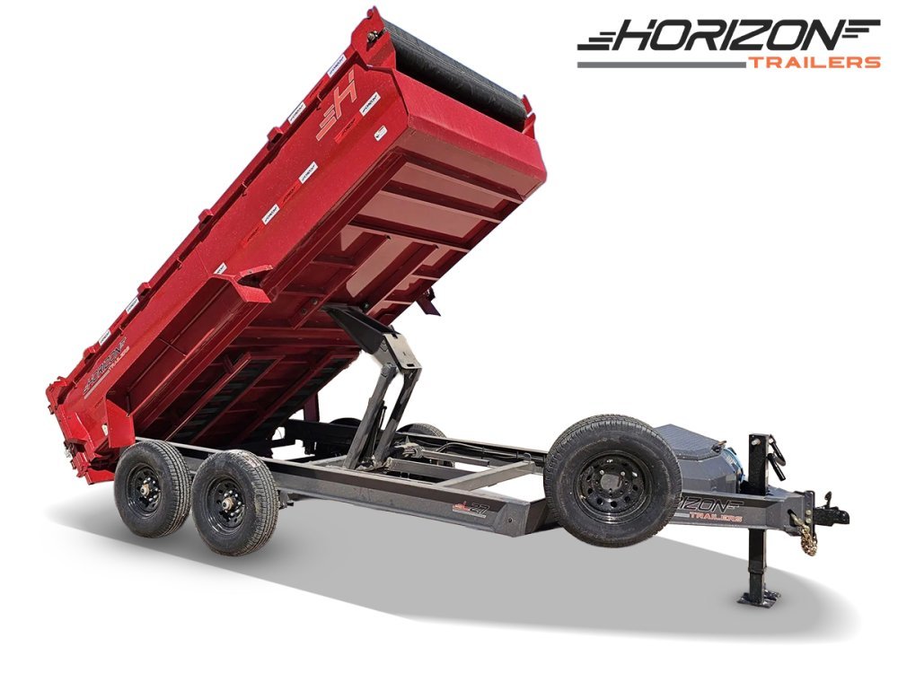 14' Horizon LZ7 Bumper Pull Dump Trailer 30" Side Walls - (2) 7K Axles