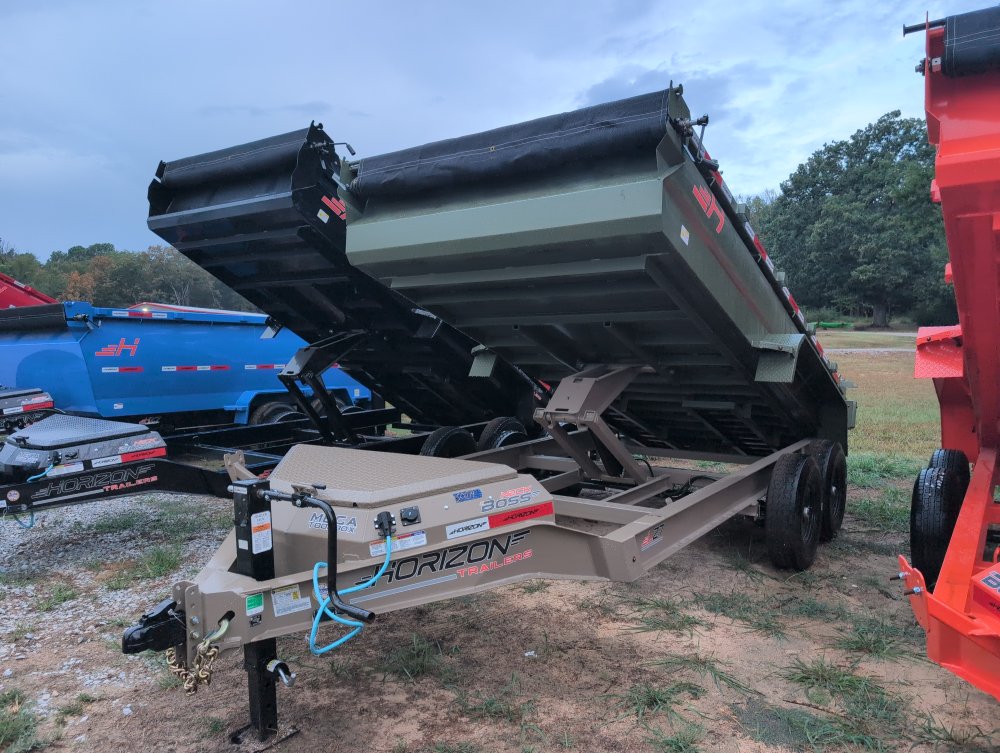 14' Horizon LZ7 Bumper Pull Dump Trailer 24" Side Walls - (2) 7K Axles