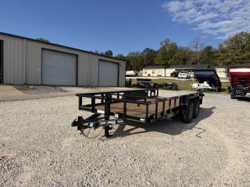 18'x7' TA Texas Bragg Big Pipe Equipment Utility Trailer