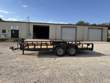 18'x7' TA Texas Bragg Big Pipe Equipment Utility Trailer