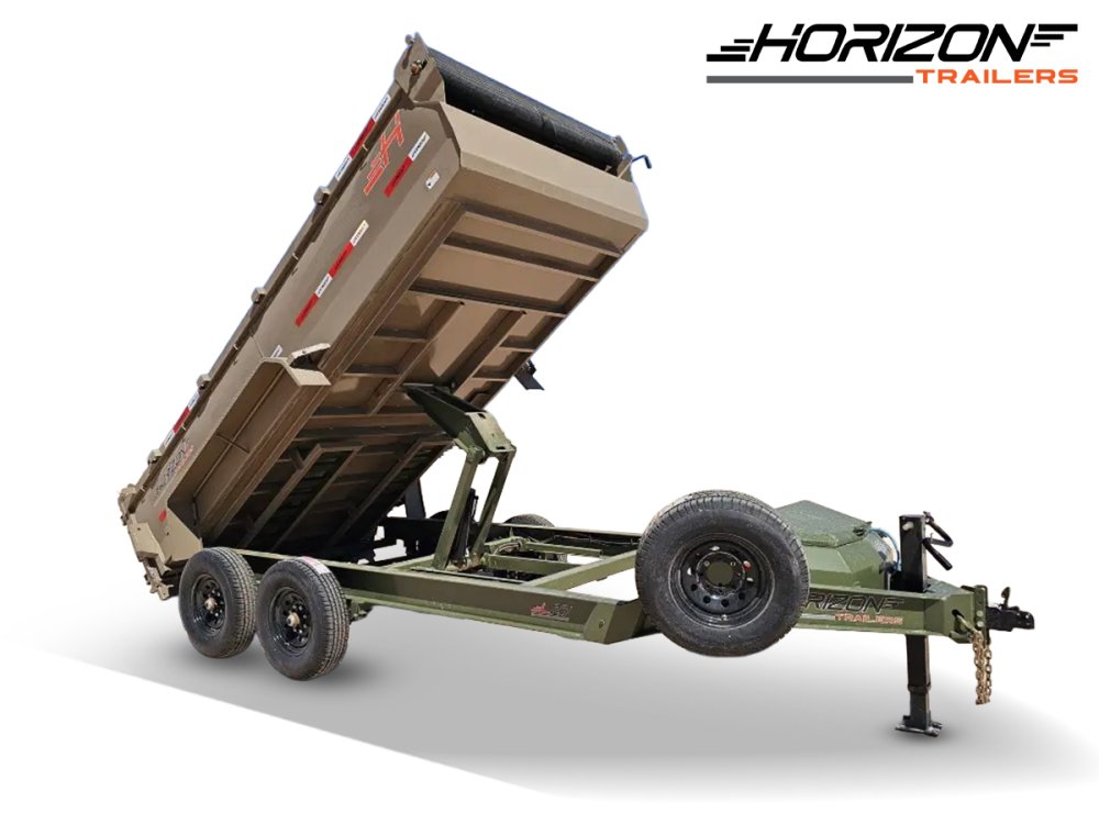 14' Horizon LZ7 Bumper Pull Dump Trailer 30" Side Walls - (2) 7K Axles