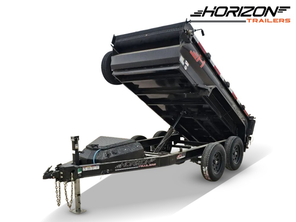 10' Horizon HZ5 Bumper Pull Dump Trailer 24" Side Walls - (2) 3.5K Axles