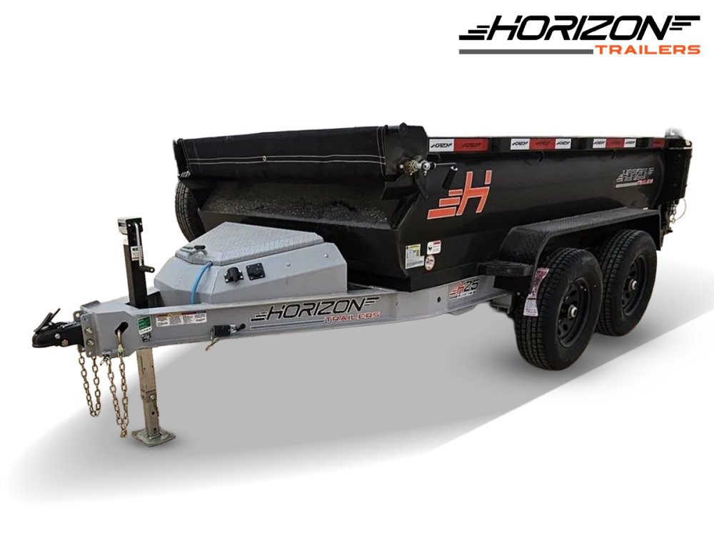 10' Horizon HZ5 Bumper Pull Dump Trailer 24" Side Walls - (2) 3.5K Axles