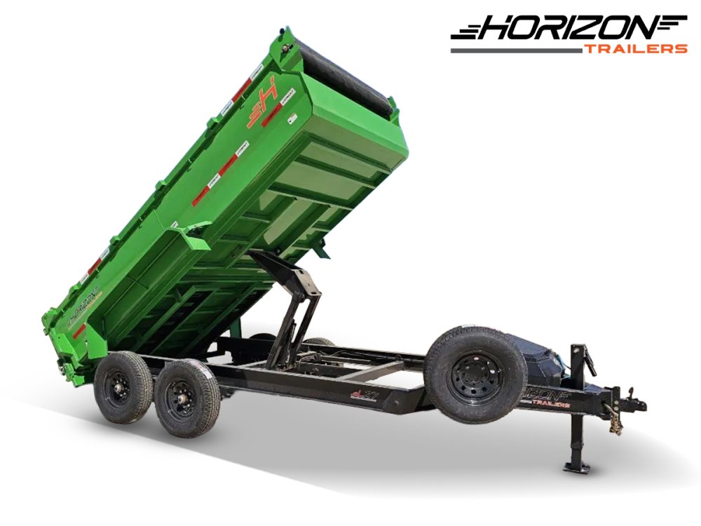 14' Horizon LZ7 Bumper Pull Dump Trailer 30" Side Walls - (2) 7K Axles
